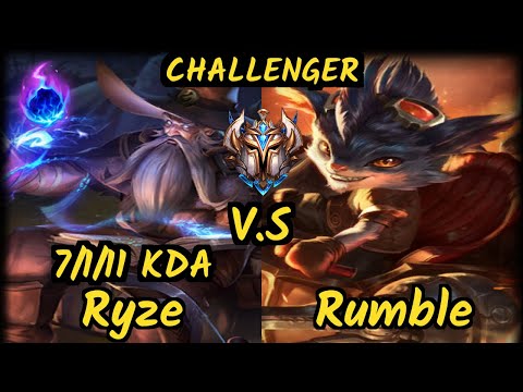WE Poss (RYZE) vs RUMBLE - 7/1/11 KDA TOP CHALLENGER GAMEPLAY - KR