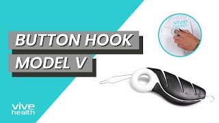 Vive Button Hook with Finger Hole - Zipper Gripper Pull Helper