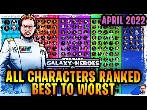 ALL CHARACTERS RANKED BEST TO WORST - APRIL 2022 | Star Wars: Galaxy of Heroes