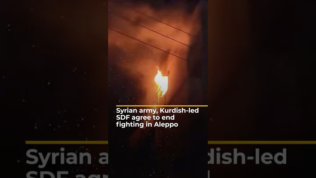 Video | Syrian army, Kurdish-led SDF agree to pause after night of fighting | AJ#shorts