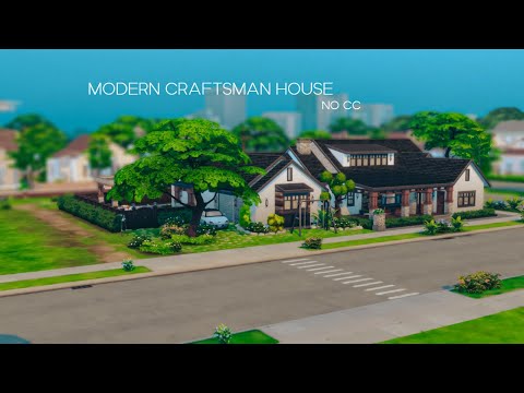 Modern Craftsman House | NO CC | The Sims 4 Stop Motion