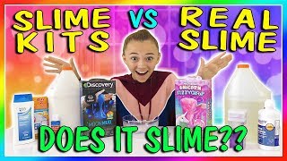 SLIME KITS VS REAL SLIME | DOES IT SLIME? | We Are The Davises