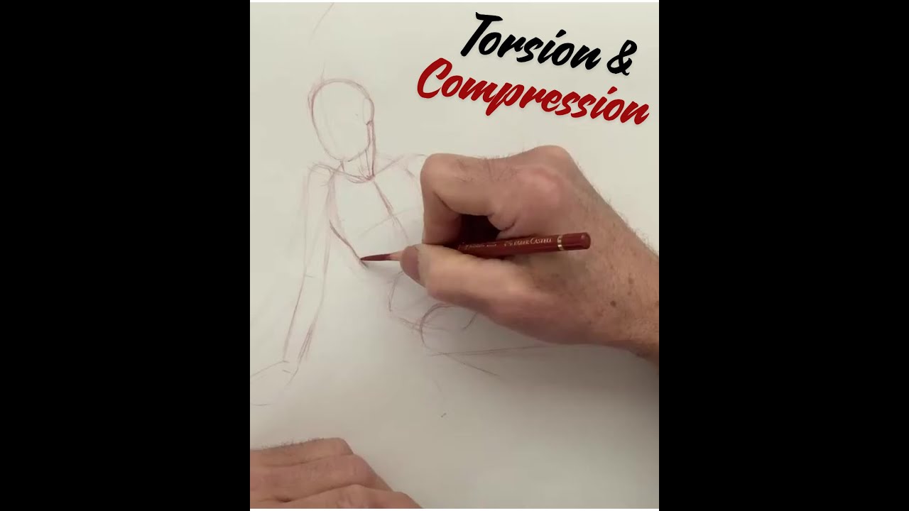 Lifelike Body Torsion! ⚡ #art #drawingtechniques #sketch #drawingstyles #figuredrawing #anatomyart