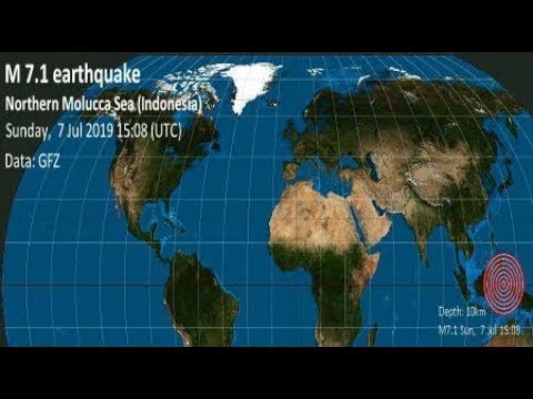 Ring of Fire 6.9 to 7.1 Earthquake Indonesia tsunami alert cancelled Breaking News July 2019 Video