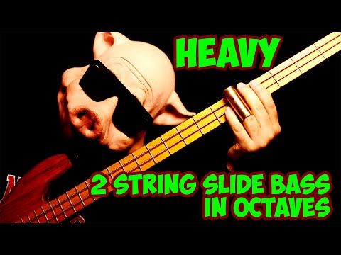 2 String SUPER HEAVY Slide Bass Solo in Octaves - Morphine Mark Sandman Neural DSP Parallax