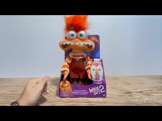 Vídeo relacionado con Just Play Peluche Grande Temblando de ansiedad de Inside out 2 de Disney y Pixar de 33 cm de Largo, con Sonidos, Animales de Peluche, Juguetes para niños a Partir de 3 años