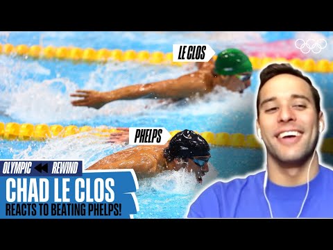 Chad Le Clos reacts to beating Michael Phelps! | Olympic Rewind