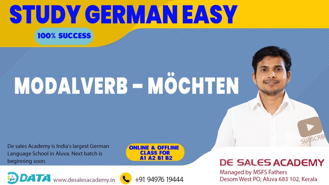 HOW TO USE MODALVERB MÖCHTEN: Use of MÖCHTEN: German Language Course A1 Level: De Sales Academy