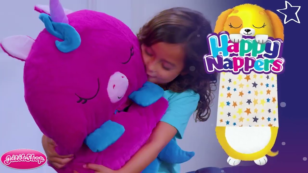 Happy Nappers: Barna maci párna hálózsák 137cm videó