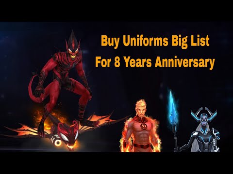 8 Years Anniversary important Uniforms List For Buy in 2023 - Marvel Future Fight