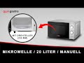 Commercial Microwave - Manual - 20 L - Turntable - 0-35 min Timer & Interior Light