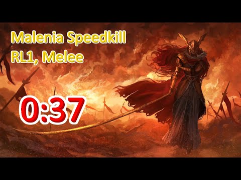 Malenia, Blade of Miquella in 37 seconds (RL1 Melee + pot)