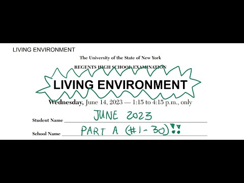 June 2023 Living Environment Regents Review (Part-A)