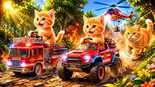 Mama Cat Trims Fur on the Farm and Makes Tiger Hat For Kittens At Home