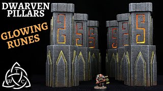 DIY Dwarven Pillars with GLOWING Runes for Dungeons &amp; Dragons