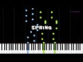 Spring Hania Rani Piano Cover Piano Tutorial Synthesia Piano