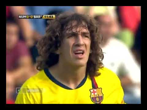 Debut Pep Guardiola como entrenador del FC Barcelona.  Numancia vs Barcelona. Jornada 1, 2008-2009