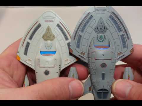 Eaglemoss USS Rhode Island and Equinox Starship collection review comparison
