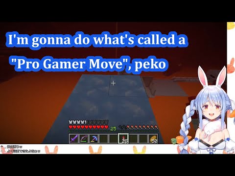 VTuberSubs - Pekora does a Pro Gamer Move 【Hololive/Eng Sub】【Minecraft】