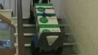 Carrying boxes of paper upstairs safely and easily