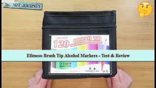 Efimeso Brush Tip Alcohol Markers || Test & Review inc Yellowing Results