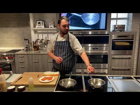 Wolf Induction Cooktop demonstration - salmon
