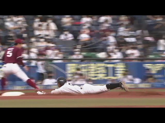 【1回裏】マリーンズ・荻野貴 快足を飛ばして先制点を奪う!! 2021/9/11 M-E