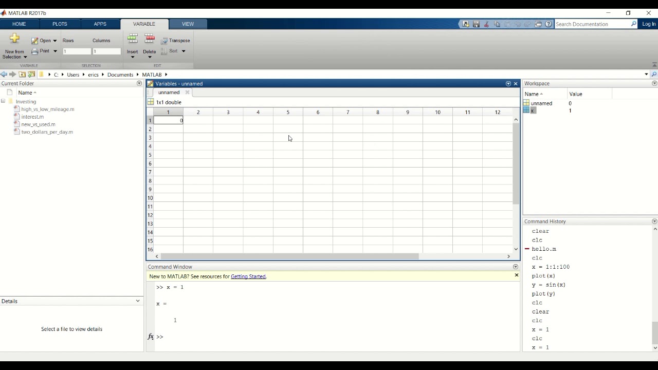 Environment Overview | MATLAB Tutorial 1