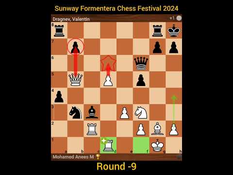 Sunway Formentera Chess Festival 2024 Mohamed Anees M vs Valentin Dragnev