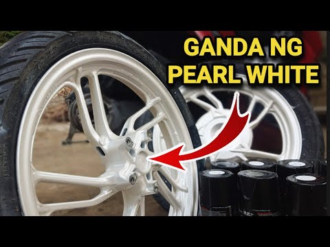 Paano mag DIY Repaint ng Mags ng Motor? Pearl White Mags sa Honda Click | Moto Arch