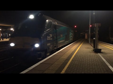 DRS 68002 + 68005 Power Up Through Ashford International Working 699R Nuclear Flasks 20/12/2018