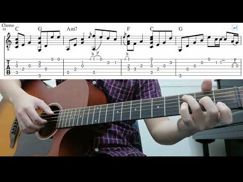 One Call Away (Charlie Puth) - Easy Fingerstyle Guitar Playthrough Tutorial Lesson With Tab