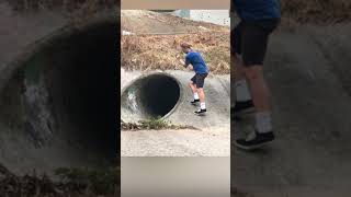 Crazy skateboard pipe trick! #shorts