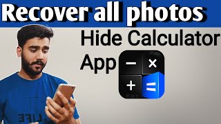 How to recover photos from Calculator hide app - Hidex | Calculator lock app