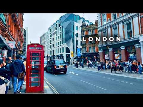 Cloudy Day in Central London | Walking Tour 4K