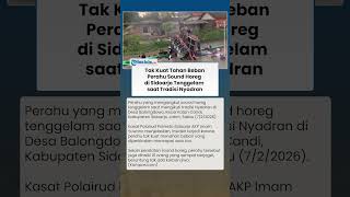 Tak Kuat Menahan Beban 1 Ton, Perahu Sound Horeg di Sidoarjo Tenggelam saat Tradisi Nyadran