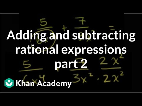 Adding and Subtracting Rational Expressions 2