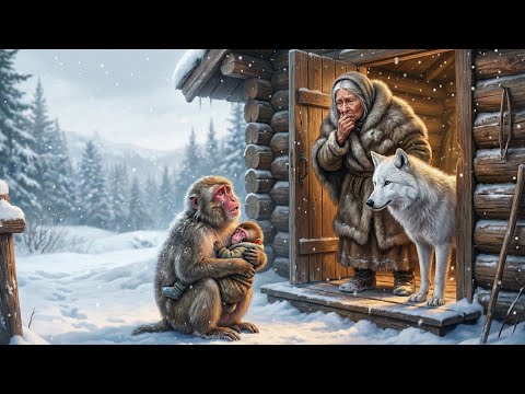 Snow Monkey Begged an Old Woman to Save Her Dying Baby… The Ending Will Melt Your Heart ❄️🐒