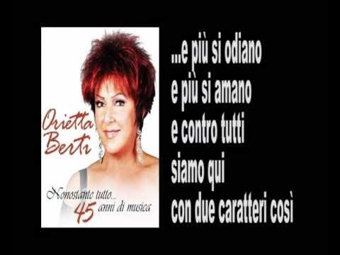 ORIETTA BERTI - INCOMPATIBILI MA INDIVISIBILI - Lyrics & Karaoke.avi