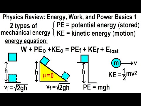 Physics Review Energy Work and Power Basics Part 1 of 7