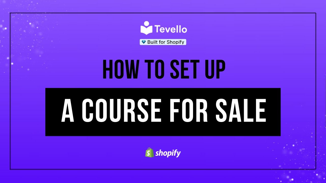 How To Set Up a Course For Sale