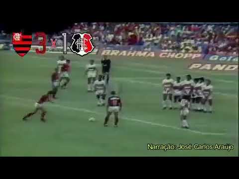 Zico - Flamengo 3x1 Santa Cruz (Copa União de 1987)
