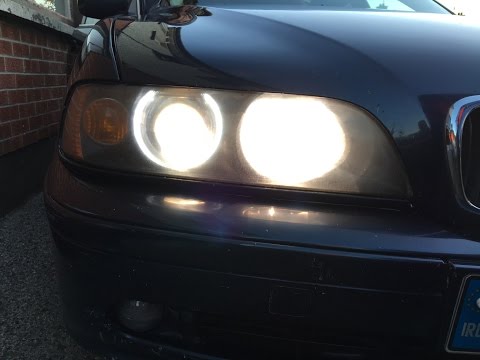 Replacing a BMW full/high beam halogen bulb with a full/high beam xenon effect bulb