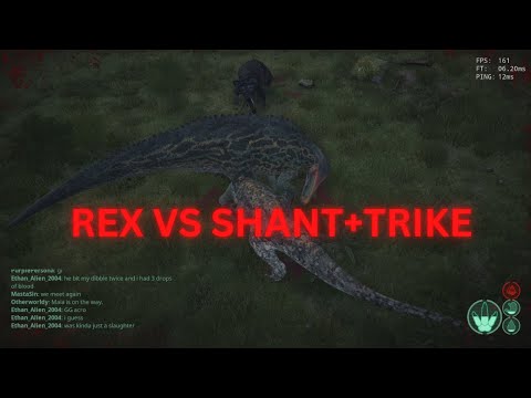 How To Kill a Shant and Trike as A Solo Rex! - In Depth Analysis - The Isle