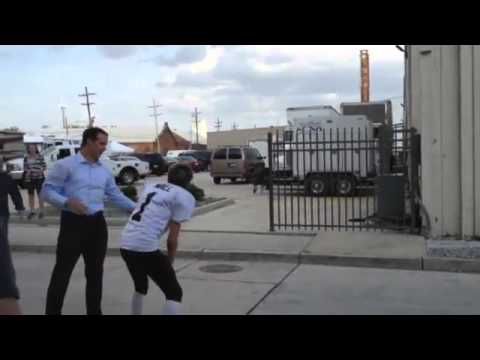 One Direction playing American Football for Pepsi Commercial with Drew Brees