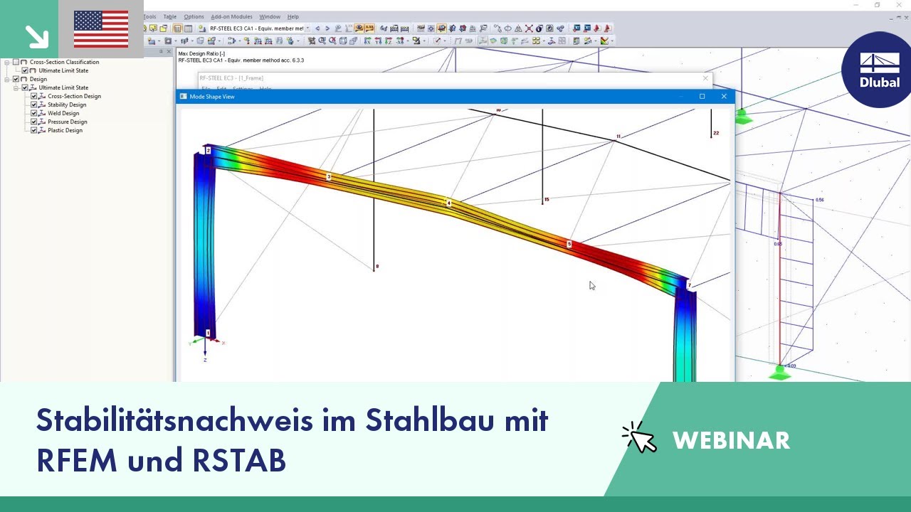 Stabilitätsnachweis im Stahlbau mit RFEM und RSTAB