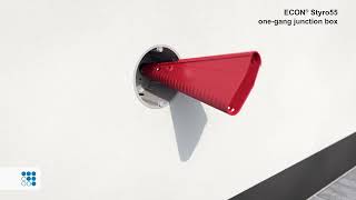 One-gang junction box ECON® Styro55