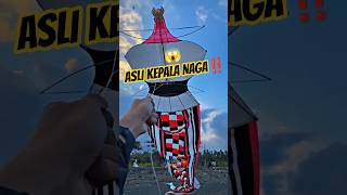 Download lagu ASLI KEPALA NAGA‼️tes terbang layangan Naga Raja di pantai Bali #shorts mp3