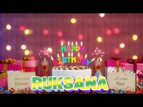 RUKSANA Happy Birthday Song with Names 🌟 Happy Birthday to You