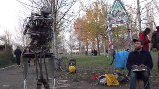 Sir Elton Junk Robot Man by Inventor Kolja Kugler at Mauerpark Berlin Germany